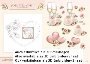 3D Card Embroidery Pattern Sheet 17 Heart