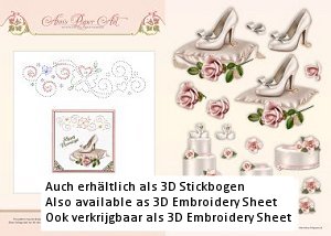 3D Card Embroidery Pattern Sheet 18 Wedding