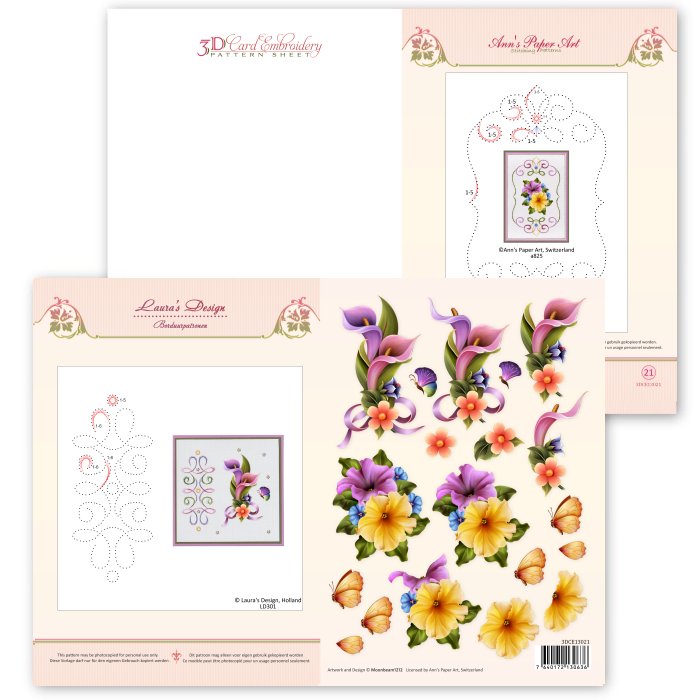 3D Card Embroidery Patterns with Ann & Laura #21