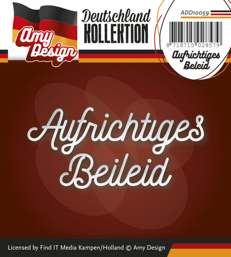 Amy Design Text Schablonen - Aufrichtiges Beleid ADD10059
