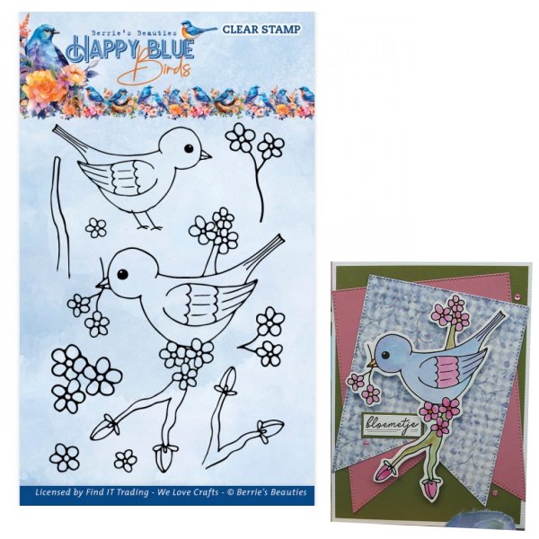 Clear Stamps - Happy Blue Birds - (Pre-Order Only)