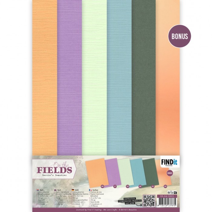 Linen Cardstock Pack - On the Fields - A4