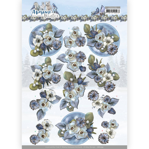 3D Bogen Amy Design - Winter Flowers CD11735