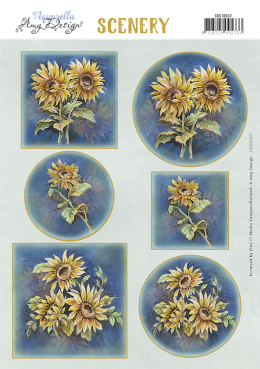 Stanzbogen Scenery - Amy Design - Sunflowers CDS10037