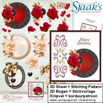 Sjaak's Stickvorlage CO-2013-406 & 3D Bogen APA3D021 - zum Schließen ins Bild klicken