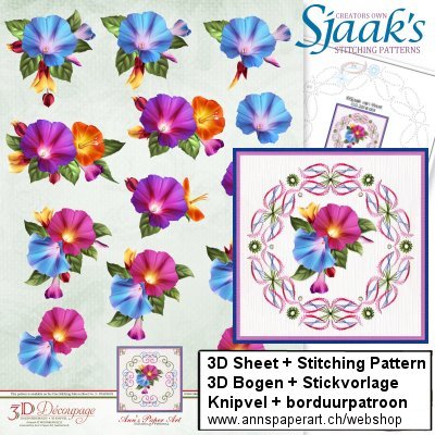 Sjaak's Stickvorlage CO-2016-001 & 3D Bogen APA3D009