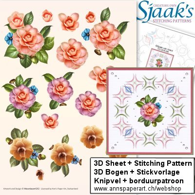 Sjaak's Stickvorlage CO-2016-006 & 3D Bogen 3DCE13010