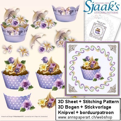 Sjaak's Stickvorlage CO-2017-023 & 3D Bogen 3DCD13016