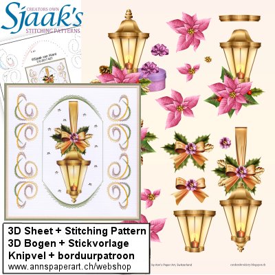 Sjaak's Stickvorlage CO-2017-027 & 3D Bogen 3DCE13007