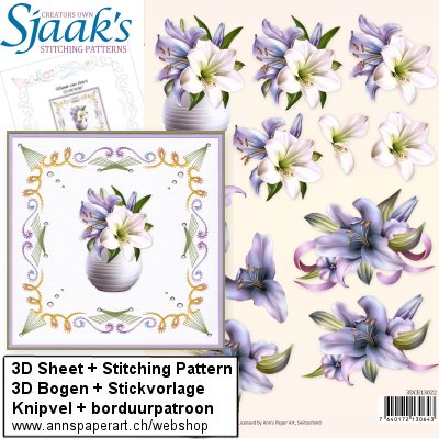 Sjaak's Stickvorlage CO-2018-067 & 3D Bogen 3DCE13022