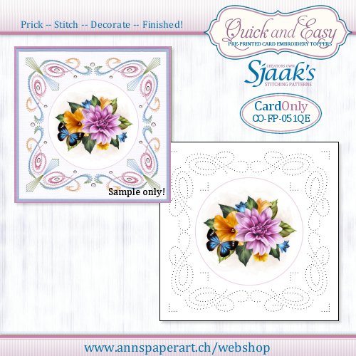 Sjaak's Stitching pattern CO-FP-051 Quick&Easy NUR Karte No. 2
