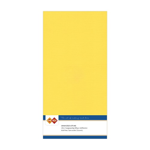 Linnen cardstock 05 Ocker (5 Sheets13.5 x 27cm)