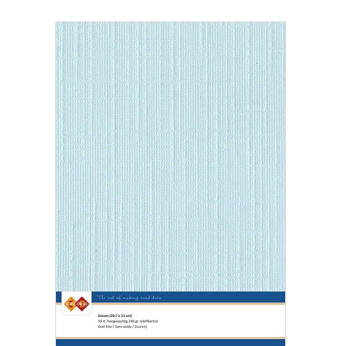 Linnen Karton - A4 - 27 Baby Blue (5x A4 Bogen)