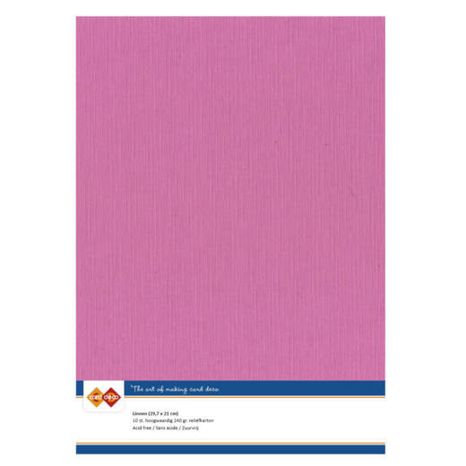 Linen cardstock - A4 - 49 Hard Rose (5x A4 Sheets)