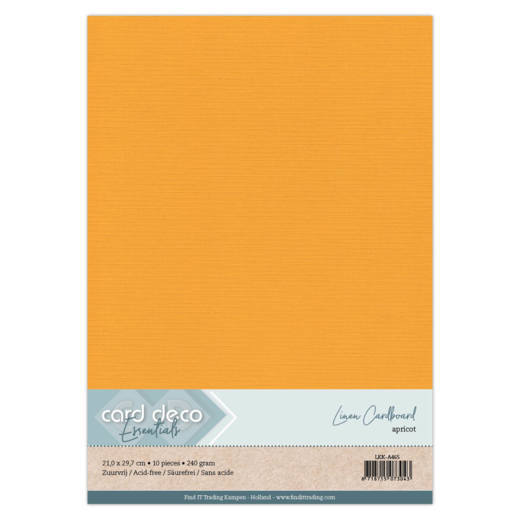 Linen cardstock - A4 - 65 Apricot (5x A4 Sheets)