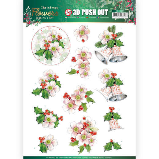 3D Stanzbogen - Jeanine's Art - Christmas Flowers SB10481