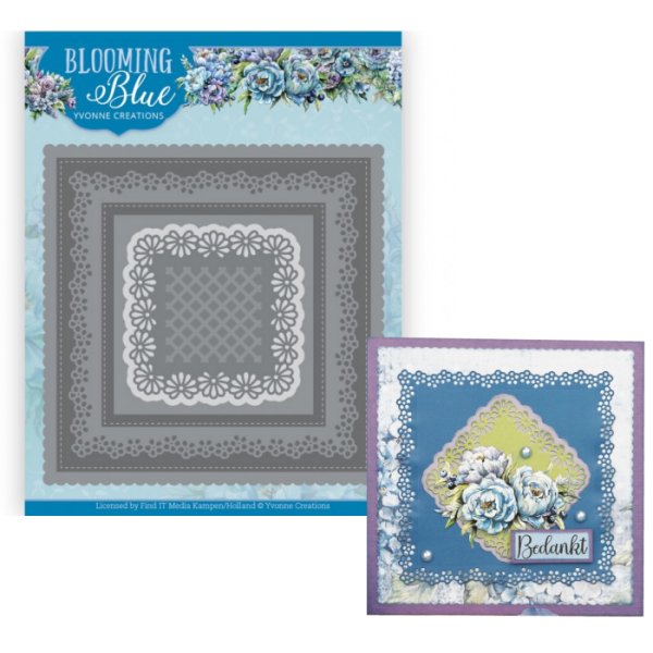 Yvonne Creations Stanzschablone - Blooming Square YCD10347