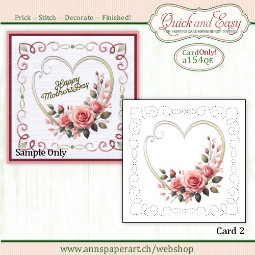 a154 Quick and Easy Card ONLY (2) (Instructions not included)