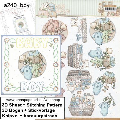 a240_hj29 BOY 3D Stickvorlage & Bogen CD11628