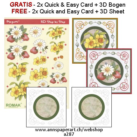 a287 Kombiset GRATIS - inkl. 3D Bogen + 2x Quick & Easy Karten