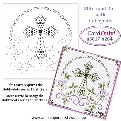 a3017-a204 Stitch and Dot NUR Karte (OHNE Anleitung)