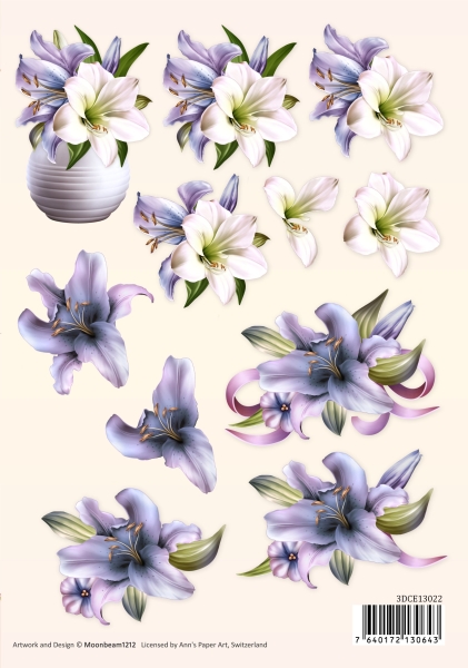 3D Sheet (A5) Ann's Paper Art Flower Vase 3DCE13022
