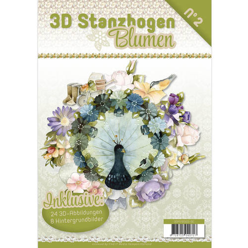 3D Stanzbogen Buch 2 - Blumen