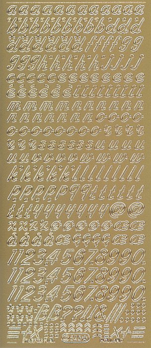 Stickers Starform 825 - Alphabet & Nummer - Gold