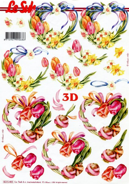 3D Sheet LeSuh Floral Wreath 8215.465