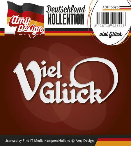 Amy Design Text Schablone - Viel Gluck ADD10056
