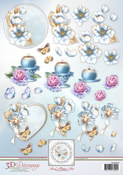 3D Bogen Ann's Paper Art Frosted Florals APA3D013