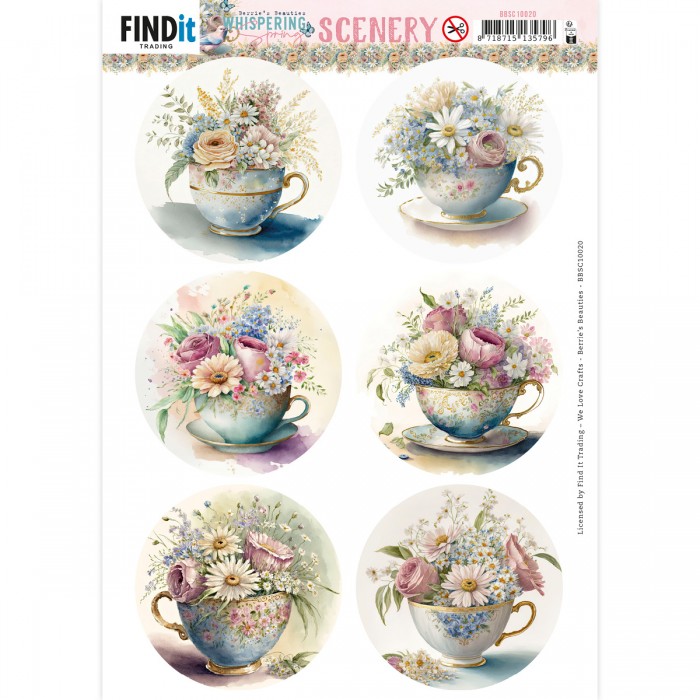 Push-Out Scenery Berries Beauties - Tea Round BBSC10020