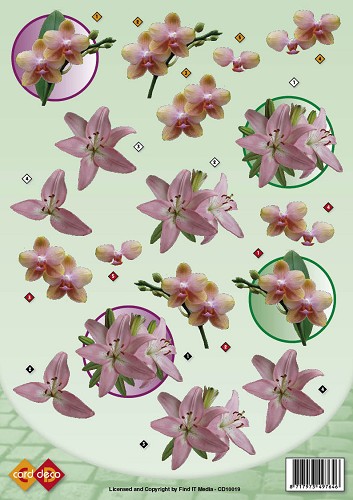 3D Sheet Card Deco Lily CD10019