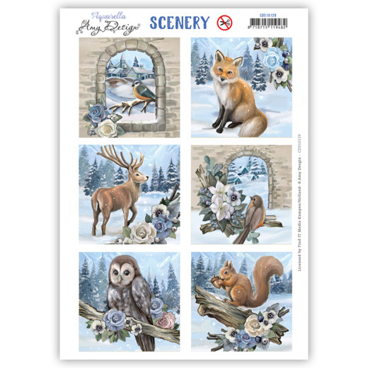 Push Out Scenery - Amy Design - Winter Animals CDS10129