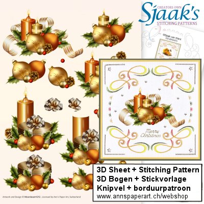 Sjaak's Stickvorlage CO-2018-073 & 3D Bogen 3DCE13005