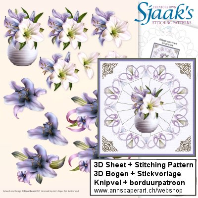 Sjaak's Stickvorlage CO-2018-076 & 3D Bogen 3DCE13022