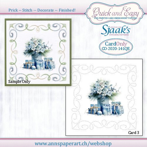Sjaak's Stickvorlage CO-2020-141 Quick&Easy NUR Karte Nr. 3