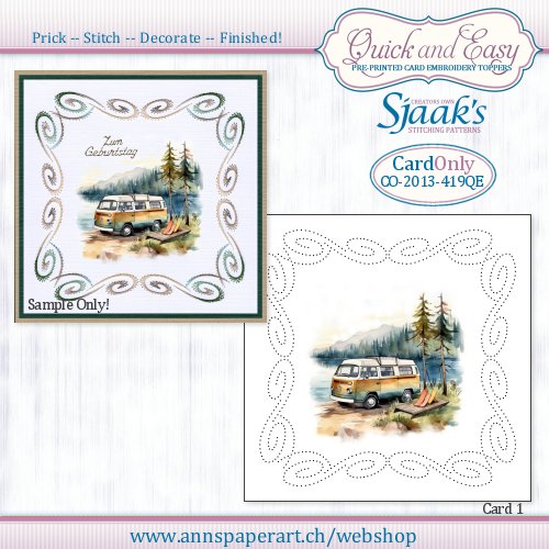 Sjaak's Stickvorlage CO-2013-419 Quick&Easy NUR Karte Nr. 1