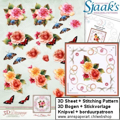 Sjaak's Stickvorlage CO-2016-009 & 3D Bogen APA3D011