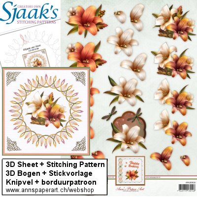 Sjaak's Stickvorlage CO-2018-089 & 3D Bogen APA3D019
