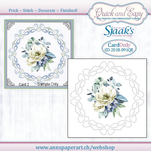 Sjaak's Stitching pattern CO-2018-091 Quick&Easy Card ONLY No. 2
