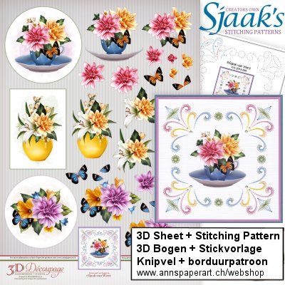Sjaak's Stickvorlage CO-2019-095 & 3D Bogen APA3D025