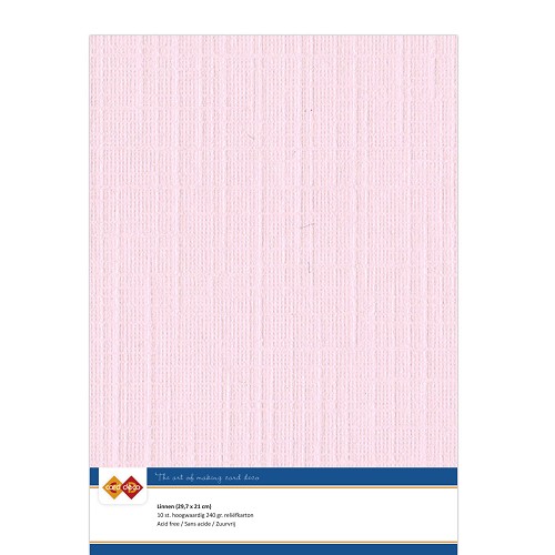 Linnen Karton - A4 - 15 Light Pink (5x A4 Bogen)