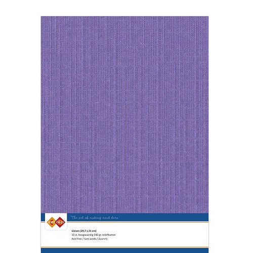 Linnen Karton - A4 - 18 Violet (5x A4 Bogen)