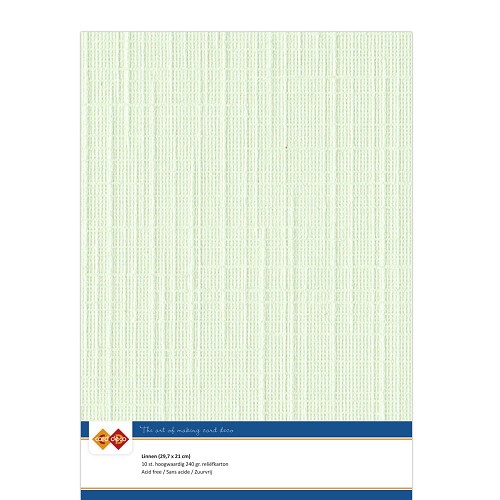Linen cardstock - A4 - 19 Light Green (5x A4 Sheets)