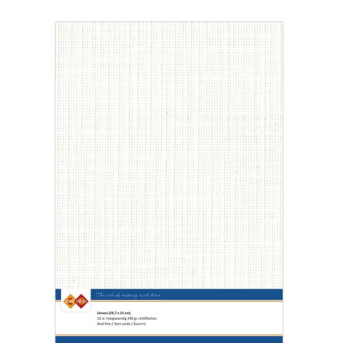 Linen cardstock - A4 - 32 Off-White (5x A4 Sheets)