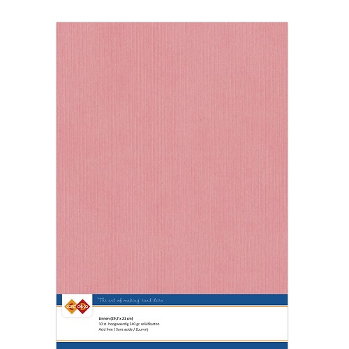 Linen cardstock - A4 - 43 Old Rose (5x A4 Sheets)