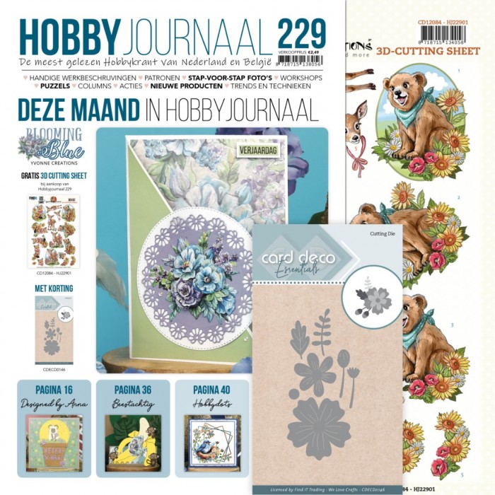 Hobbyjournaal 229 + 3D Sheet + Cutting Die
