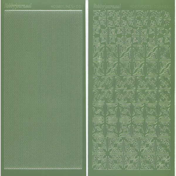 Hobbydots Mixed Corners + Lines SET - Apple Green