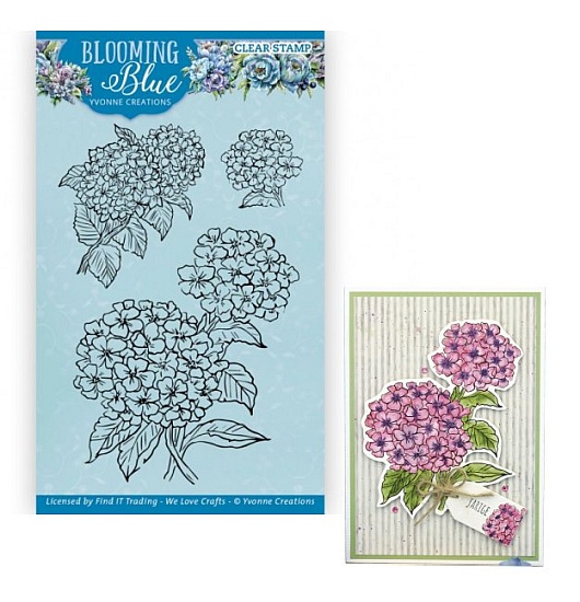 Clear Stamps - Blooming Blue - Hydrangea